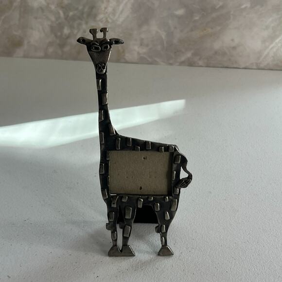VTG Ashleigh Manor Pewter Giraffe Photo Frame By Ruth Reynold - Picture 4 of 7